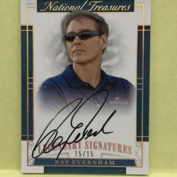 RAY EVERHAM 2017 PANINI NATIONAL TREASURES LEGENDARY SIGNATURES SPORTS TRADING CARD NASCAR AUTO 15 /15
