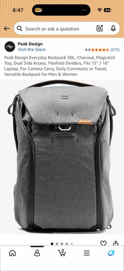 Peak design backpack