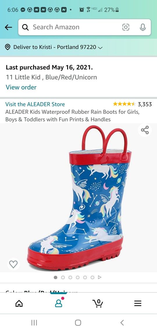 Little Girls Rain Boots Brand New