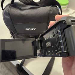 Camcorder And Case And Stand 