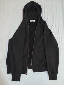 Large Hollister Black Zip-Up Hoodie