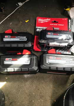 Never used Milwaukee XC8.0 batteries