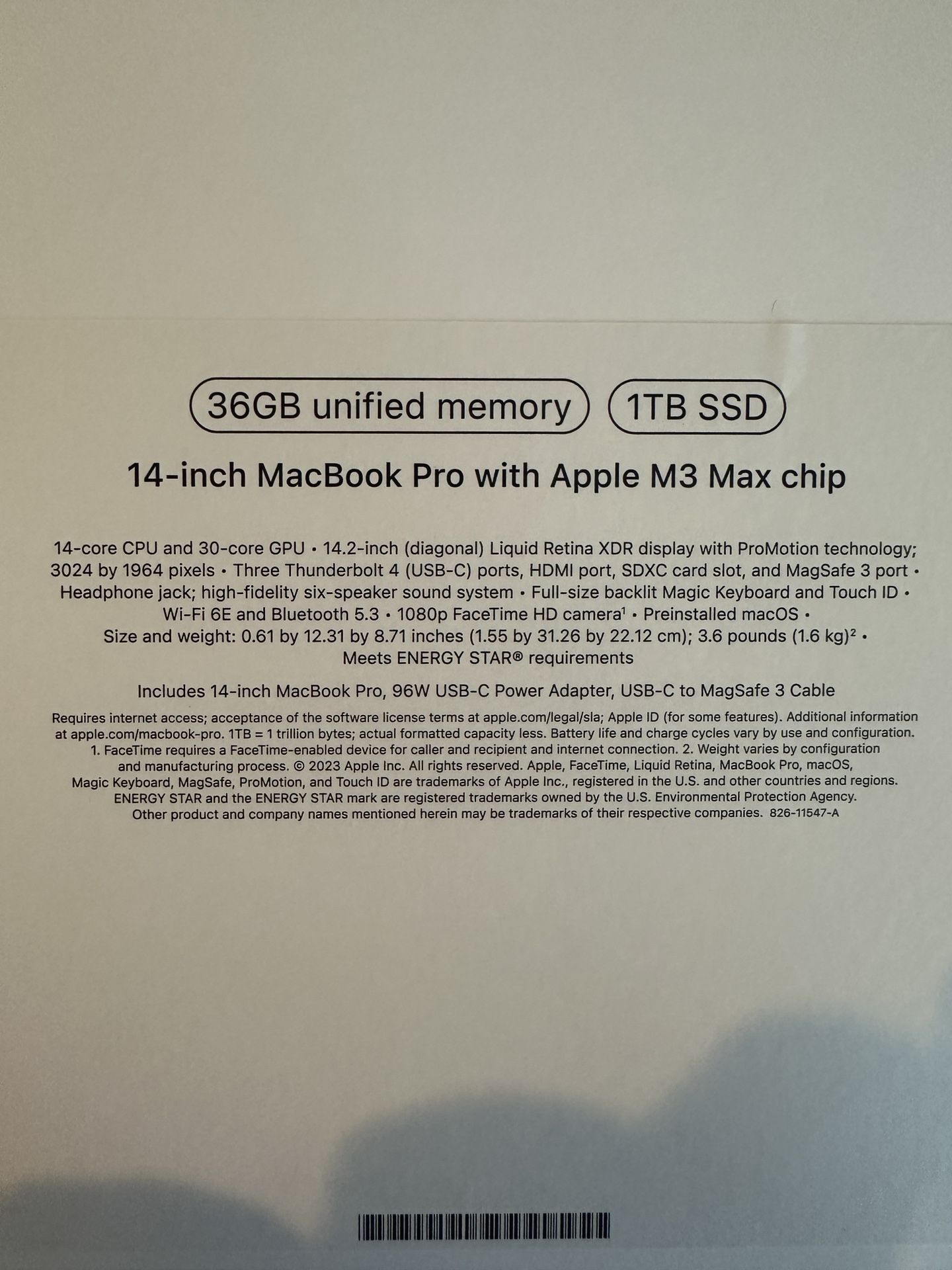 Like New Apple MacBook Pro M3 Max 14 inch 1TB 36GB 14" with AppleCare+ Warranty through May 2026