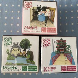 3 Studio Ghibli mini paper kit