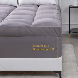 4" Tencel Jacquard 4" Down Alternative Mattress Topper. Size:Twin