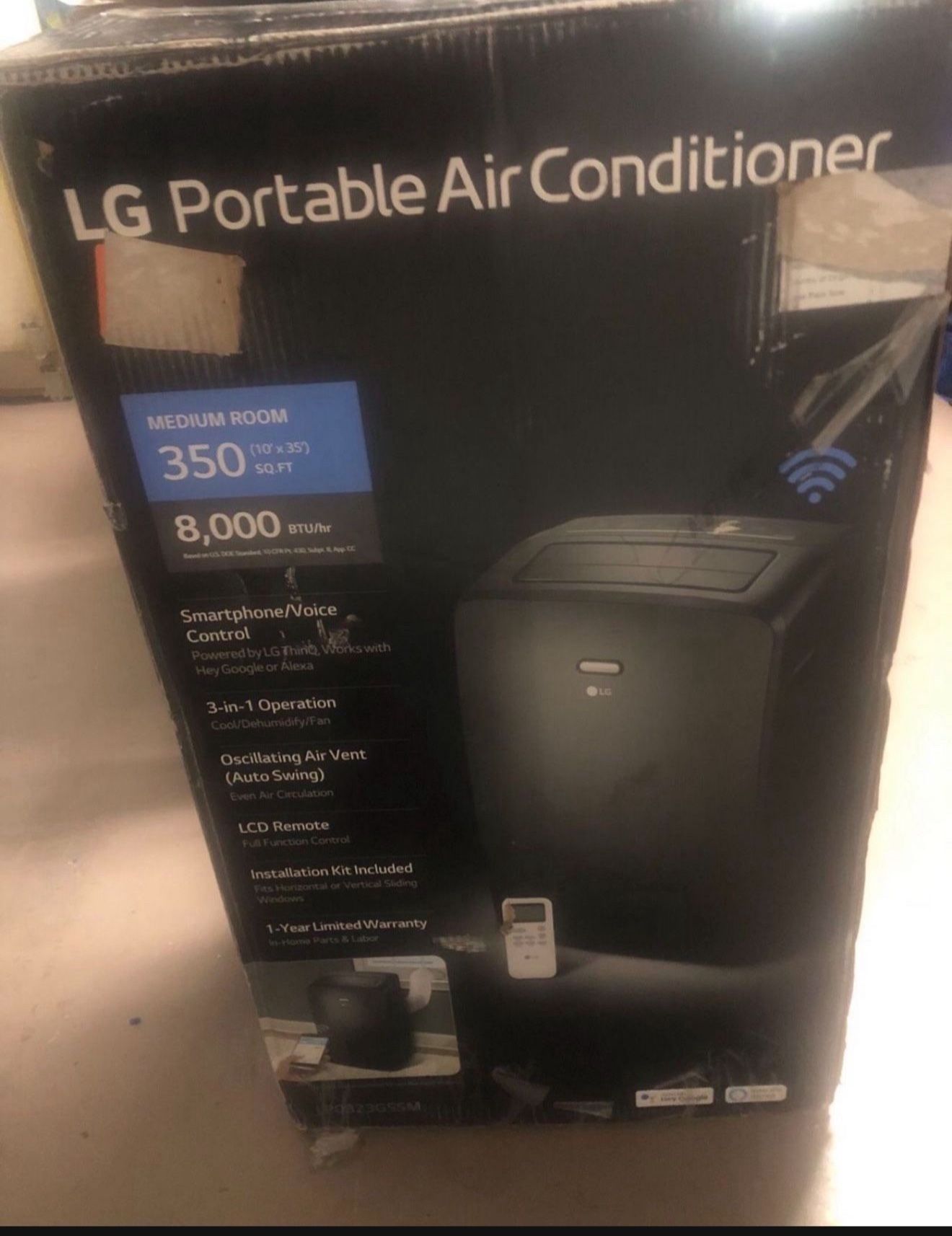 Lg portable air condition work with remote or smart phone