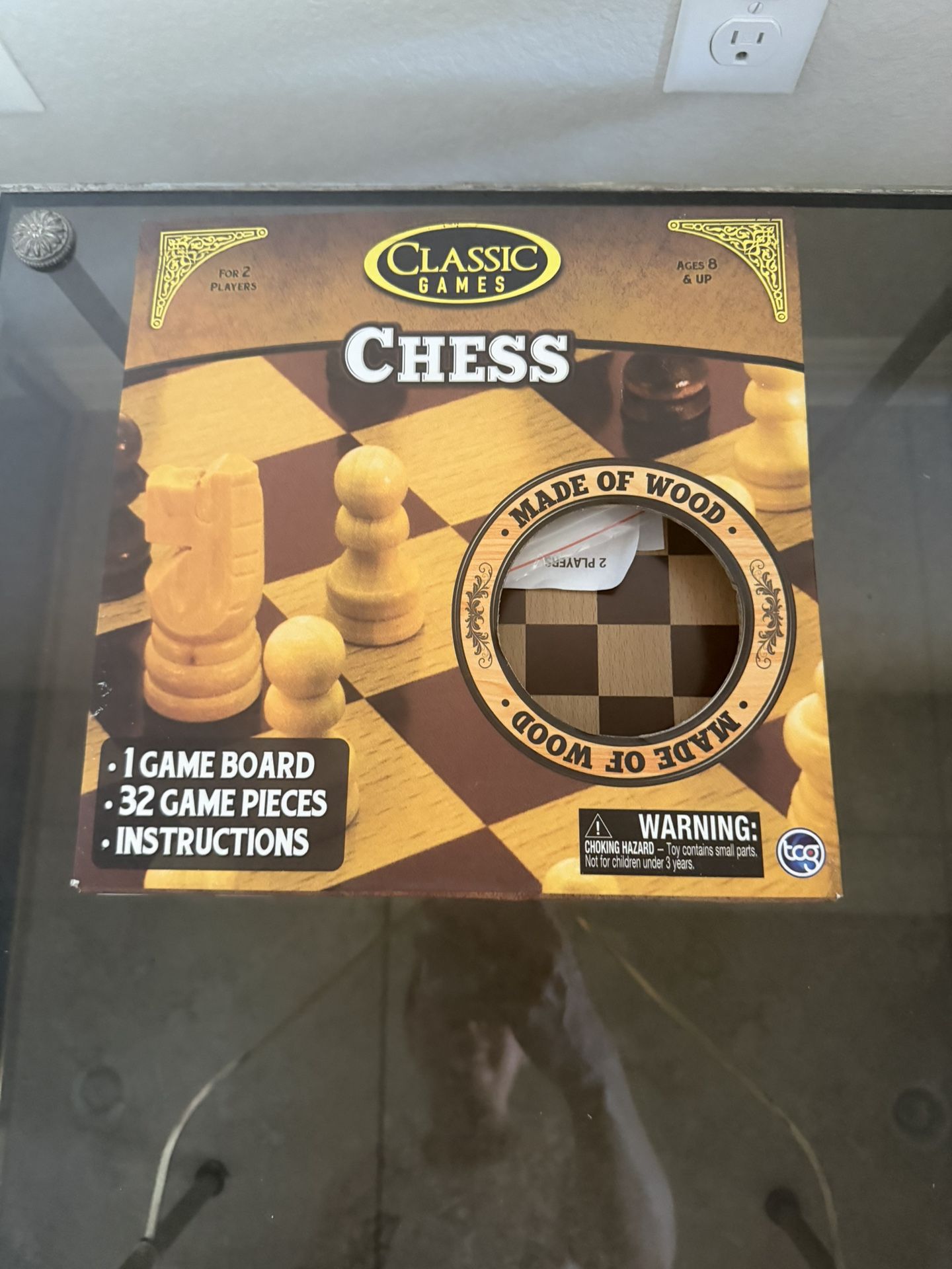 Classic Games Wood Backgammon/Chess Sets- Sealed