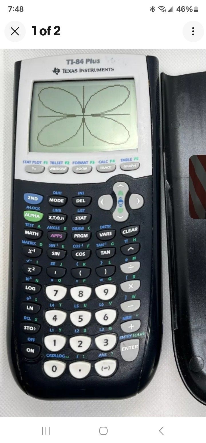 Texas Instruments TI-84 Plus Graphing Calculator Black With Cover