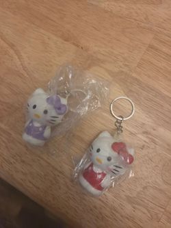 Hello kitty squishy keychains
