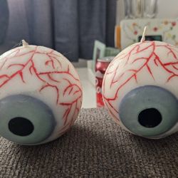 Early 2000s Eyeball Candle Glow In Dark