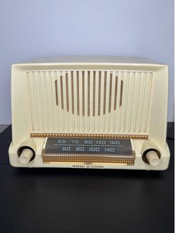 Vintage GE Tube Radio Model 405 – Works – Mid Century Antique