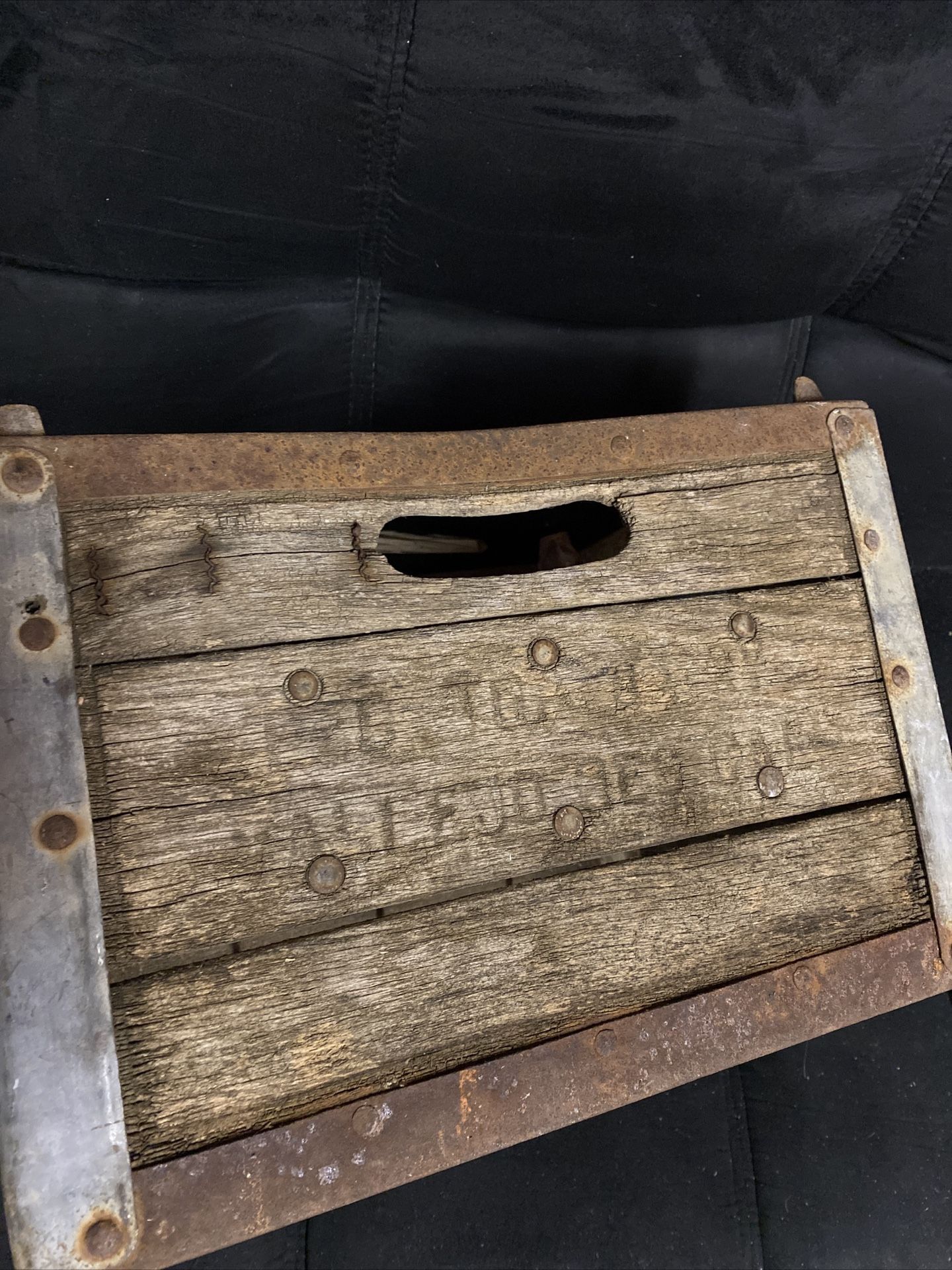 Vintage Wood And Metal Crate
