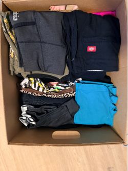 box of womens clothes