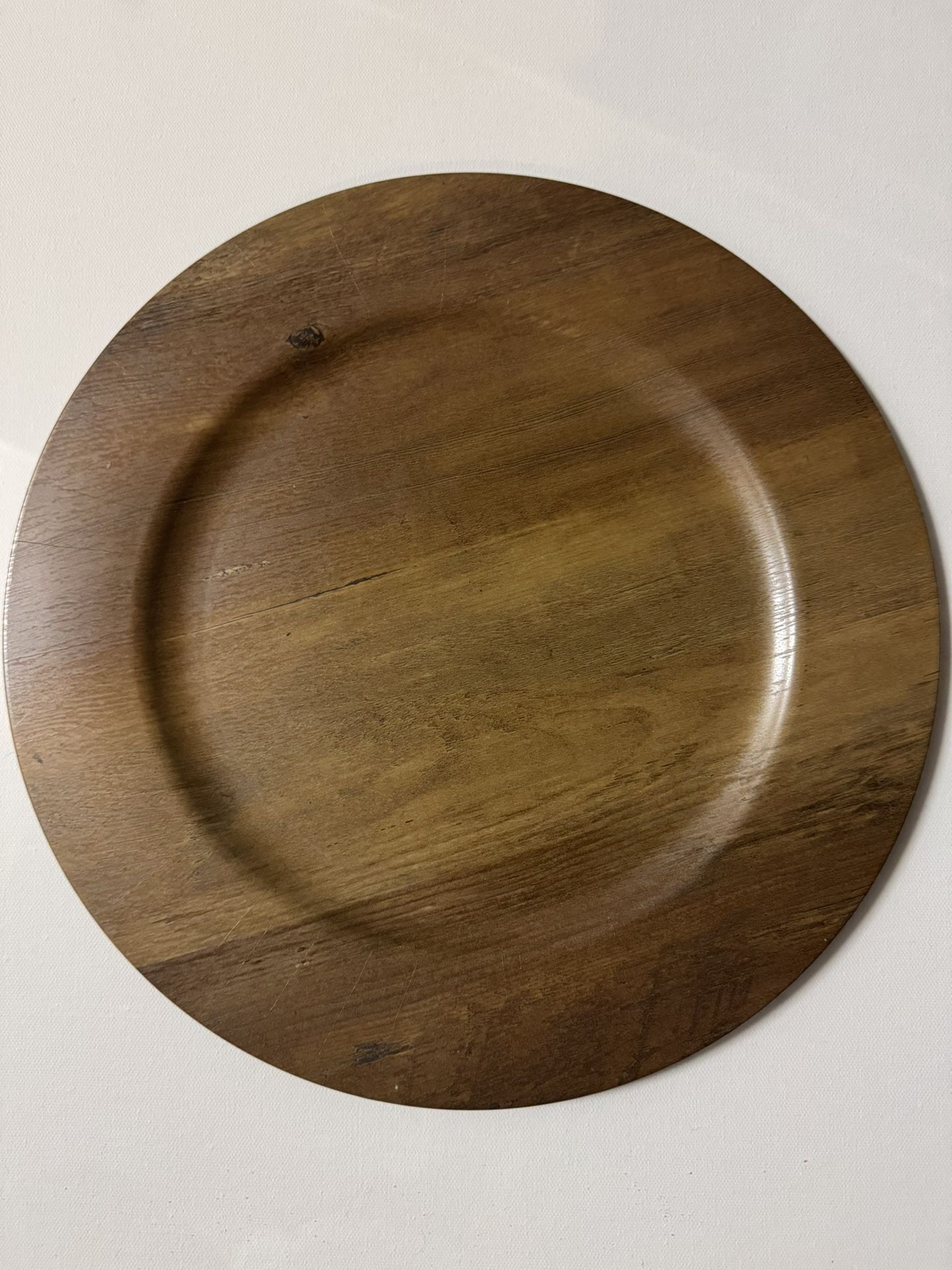 40 Faux Wood Acrylic Chargers