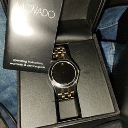 Movado Watch Silver Gold