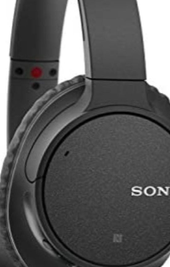 Sony Noise Cancelling Headphones: Wireless Bluetooth Over the Ear Headset with Mic for phone-call and Alexa voice control - Black