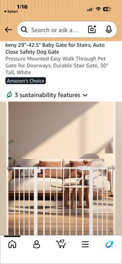 Keny Auto Close Baby & Pet Safety Gate