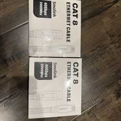 Brand New Cat 8 Ethernet Cables - 50ft (2 Pack) - $5