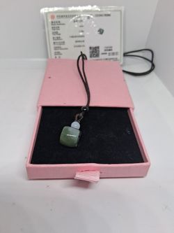 Certified A Grade Green Jade Jadeist Burma Donut Safety Pdnt Rope 