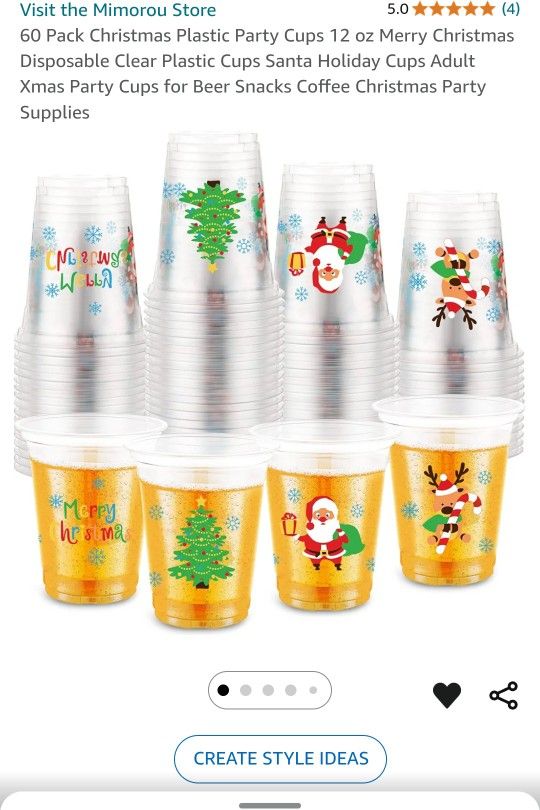 Christmas Cups 60 Pack