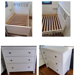 2 Twin Bed Frames And 2 Dressers