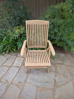 Great Grade A Teak Reclining Folding Chair