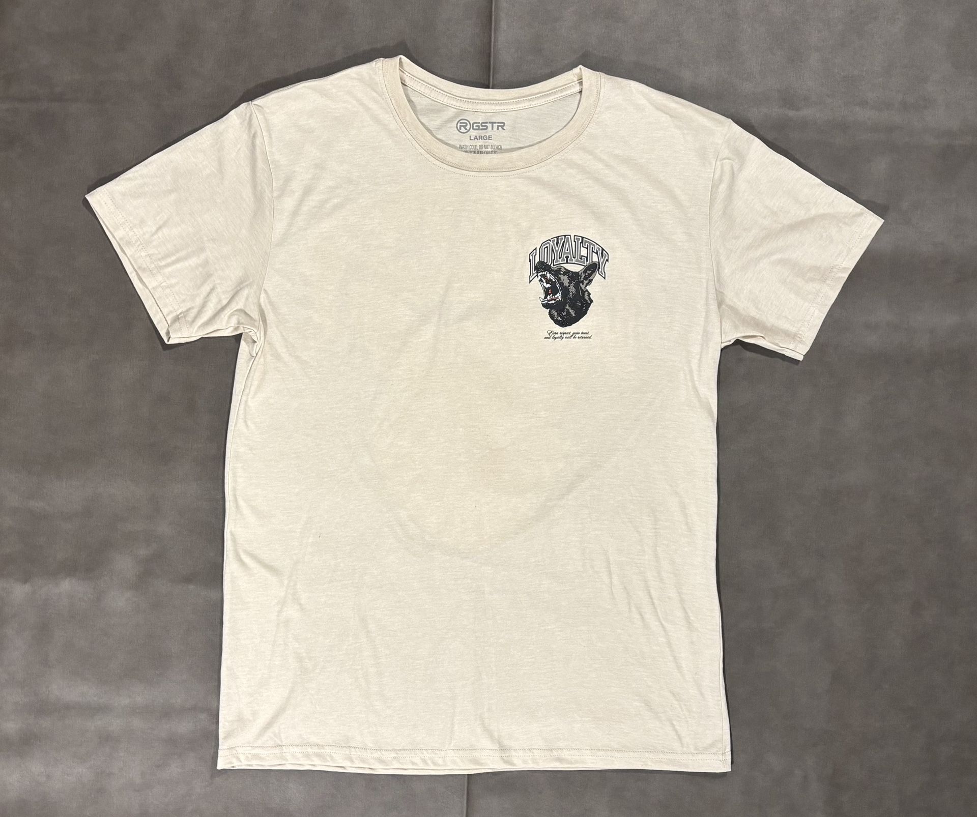 RGSTR Tee Mens Large Beige Loyalty