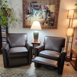 Leather Recliners (2) - Pottery Barn