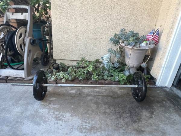 └➤➤➤ Barbell and Weight Plates | Total Weight: 60 lbs 