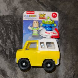 NEW Fisher-Price Little People Toy Story Pizza Planet Truck Buzz Lightyear Alien