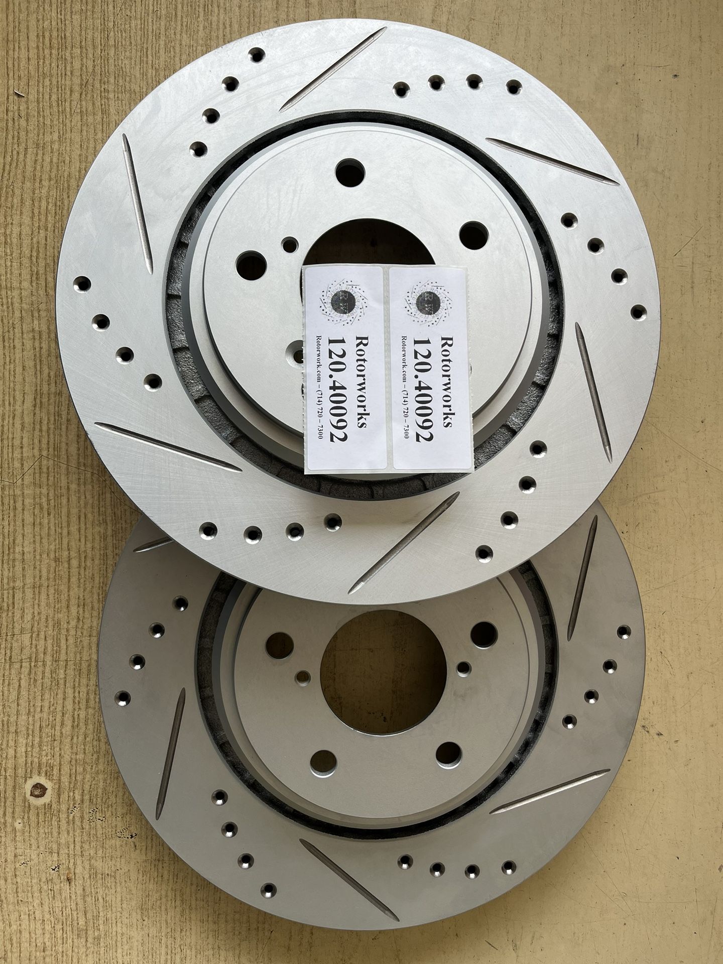 MDX Odyssey Passport Pilot Ridgeline Front Premium Drill Slot Rotors Ceramic Pads