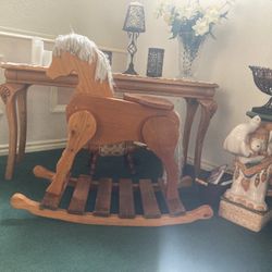 Wooden Rocking Horse. It Has The holes for  the Handle