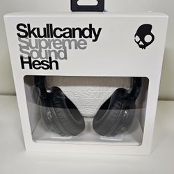 Lot of Brand New Skullcandy Supreme Sound Hesh Corded Mic Headphones in Black - 7 Units