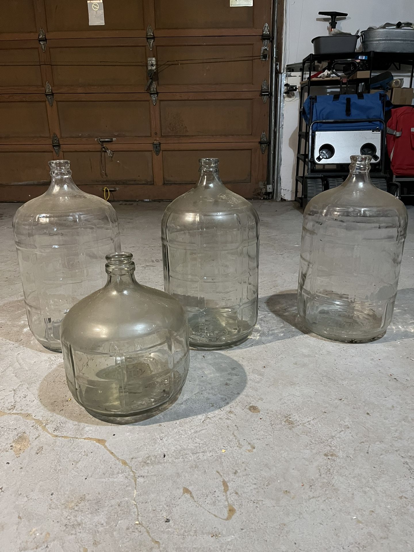 Vintage 18.9 liter (5 Gallon) Crisa Glass Bottles