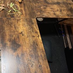 Wood L-Shaped Desk$75