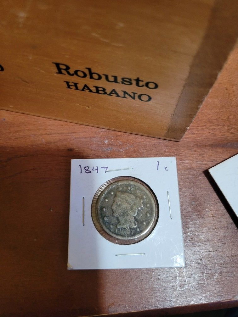 1847 Large Cent Penny Rare Coin
