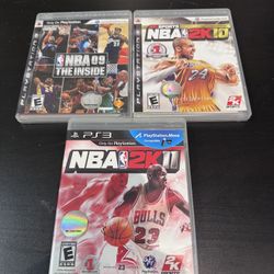 NBA PS3 Game Lot – NBA 09, NBA 2K10, NBA 2K11 (PlayStation 3, Kobe & Jordan Editions)