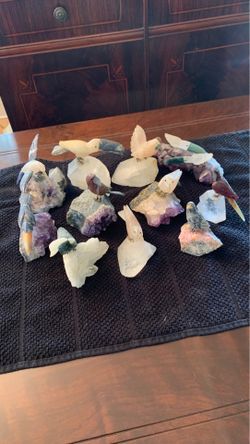 Household Decor. Amethyst Stone Birds