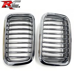 Fits 92-96 BMW E36 3-Series Performance Front Bumper Upper Grilles Chrome ABS
