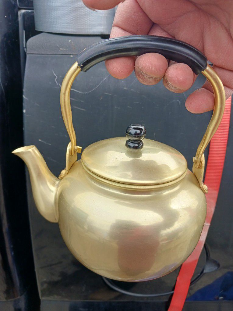 Vintage Small Japanese Metal Tea Pot / Kettle