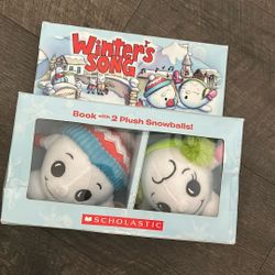 Winters Song Book And Plush Snowballs