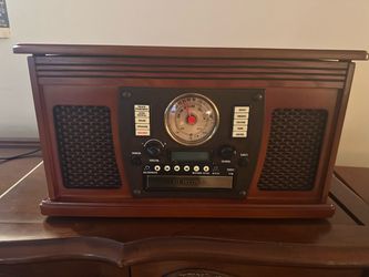 Retro Wood Cabinet CD Recorder Stereo System