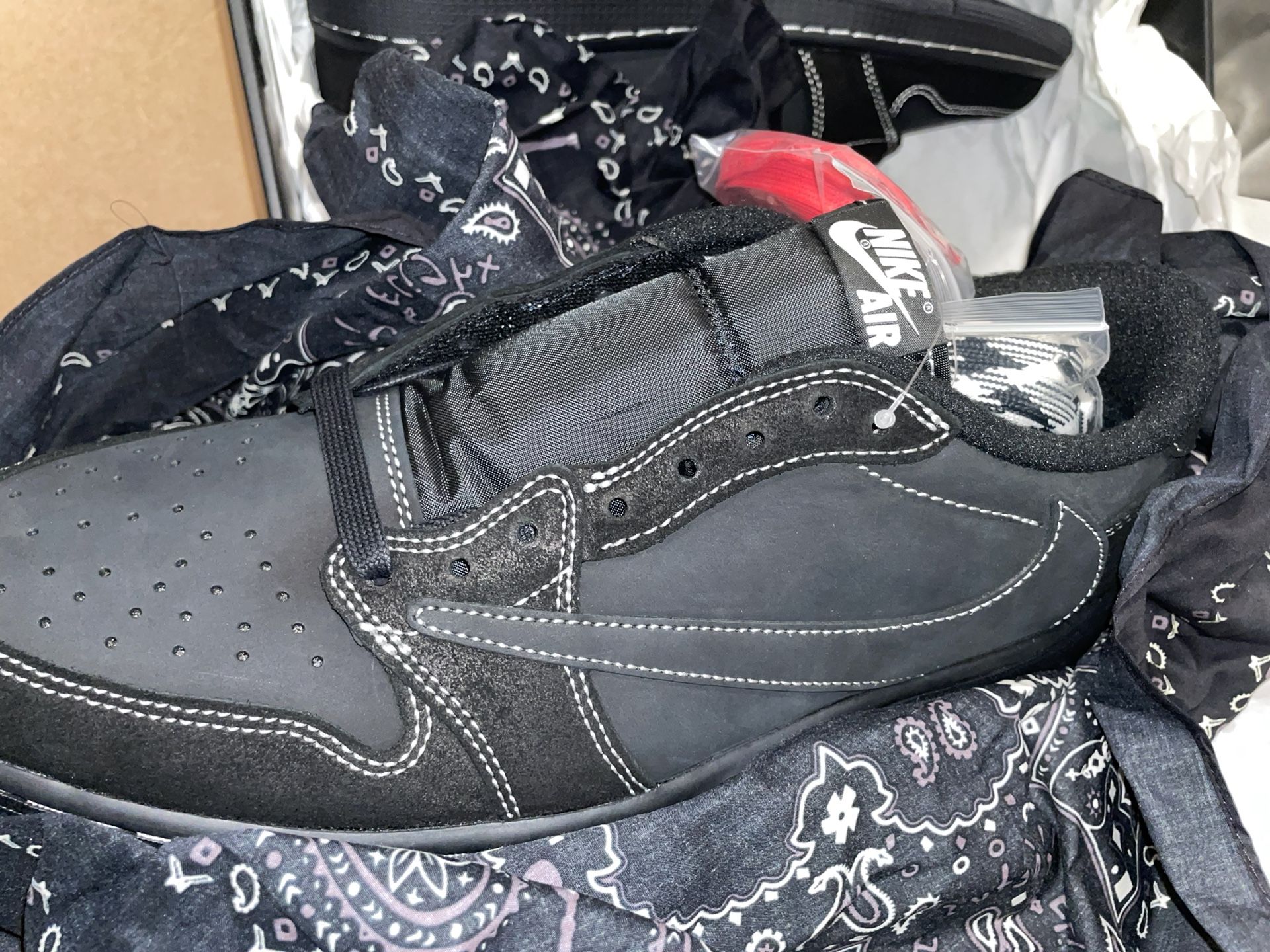 Travis Scott Jordan 1 Black Phantom Size 11 New