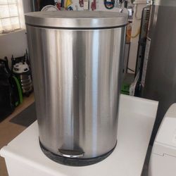 Oval Stainless Steel Trash Kitchen Can $30.00