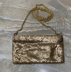 Vintage Britney Spears Gold Tone Chainmail Evening Hand Purse 