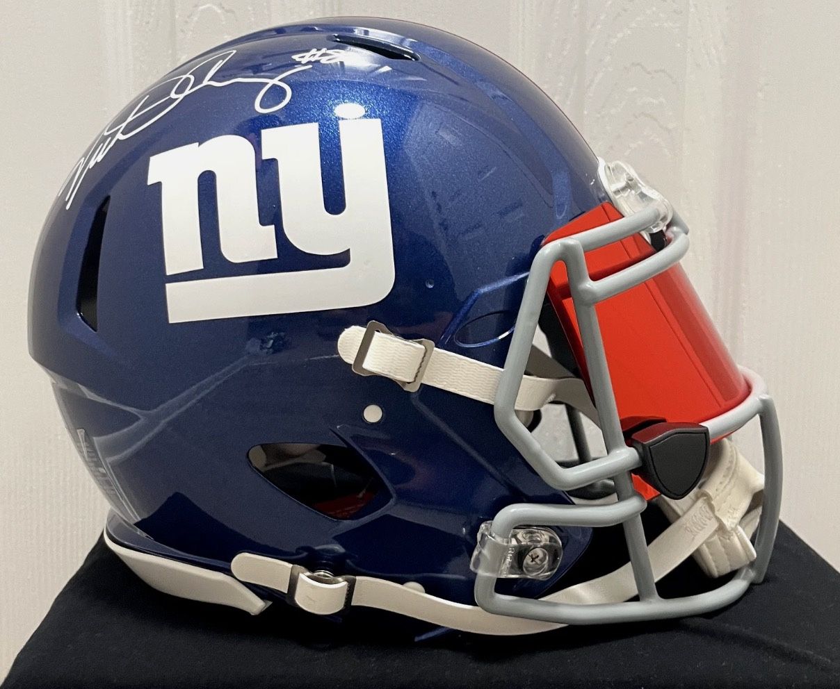 Victor Cruz Signed Giants Authentic Full-size Helmet