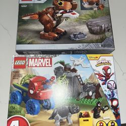 2 Lego Sets Spider-Man Jurassic Park 