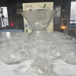 Vintage Punch Bowl 15 Pc Set