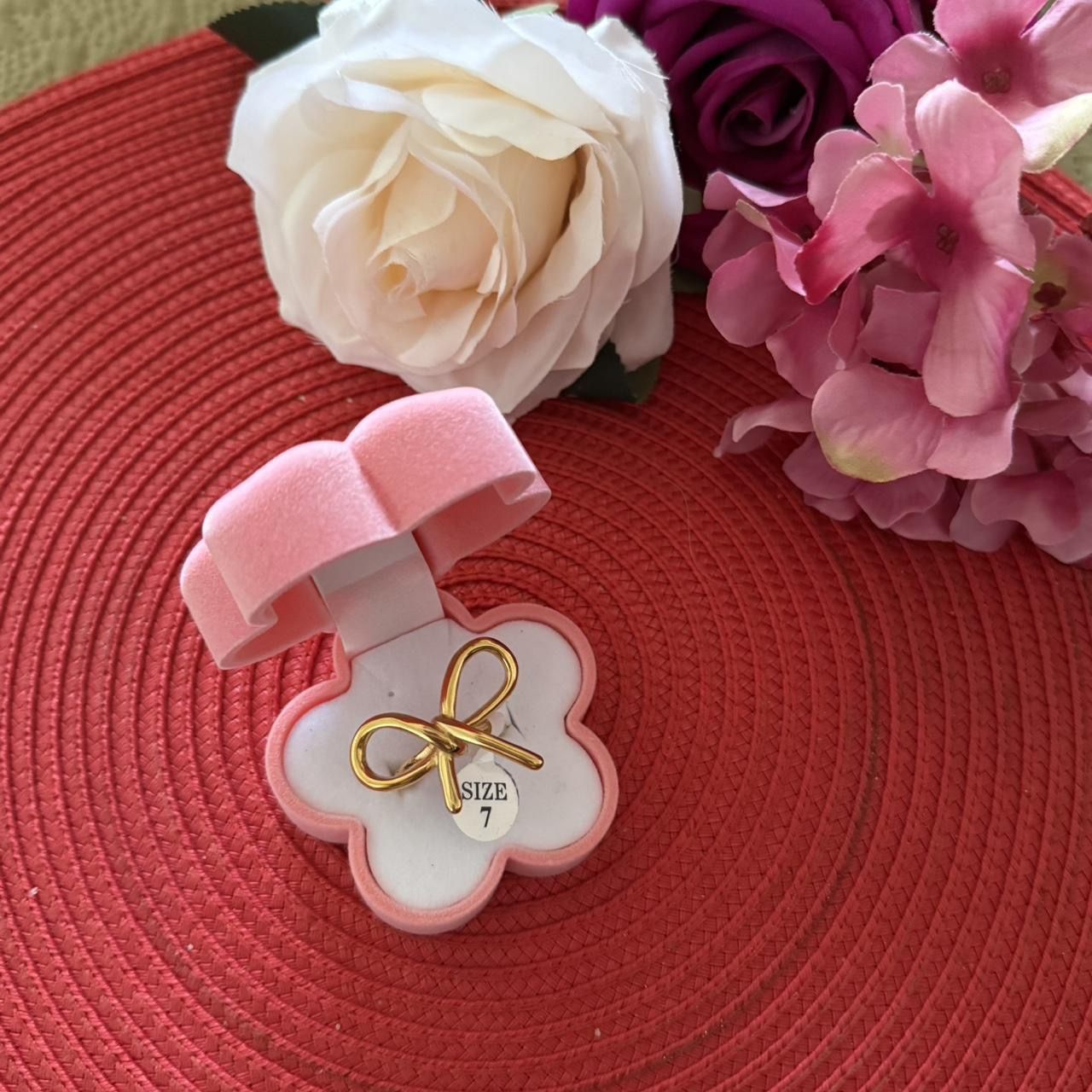 New | Indian Anti-tarnish Gold Bow Ring