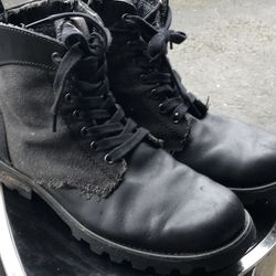Rocket Dog Men’s Black Leather & Canvas Chukka Boots Size 41.5/8.5US 